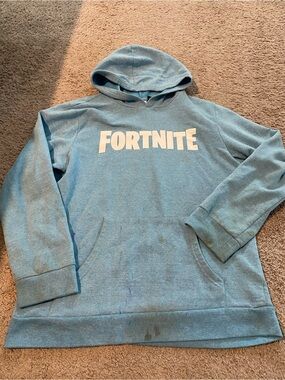 Boys Fortnite Light Blue Hoodie